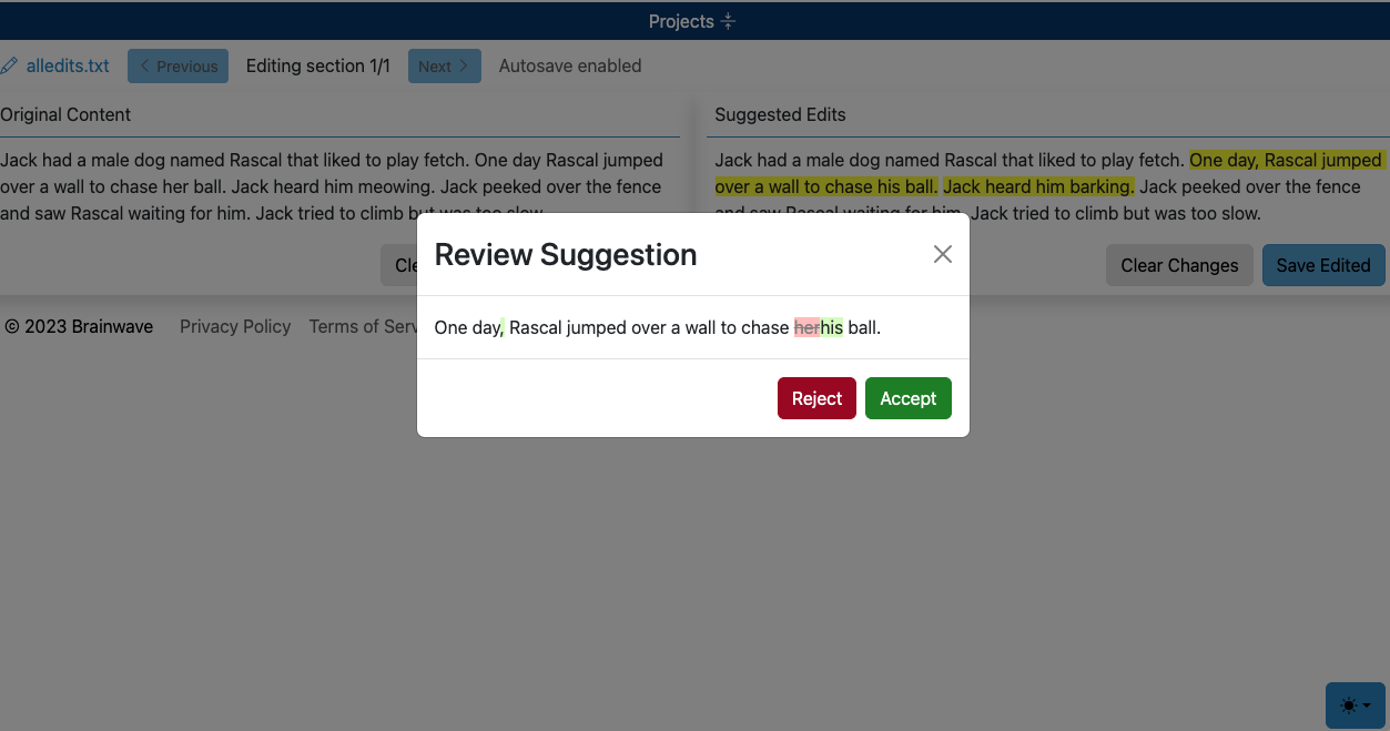 brainwave test screenshot 2